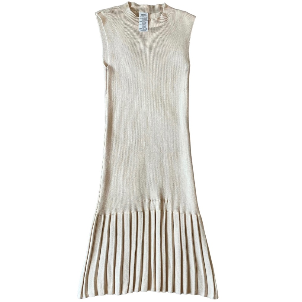 COPY - Max Mara Women's Sleeveless Ribbed Knit Knee Length Dress Size M